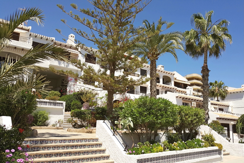Two bedroom one bathroom South-facing top floor apartment for sale in Cabo Roig