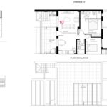 Floor plan for top floor off-plan new build duplex with rooftop solarium, 2 bed, 2 bath for sale in Pilar de la Horadada