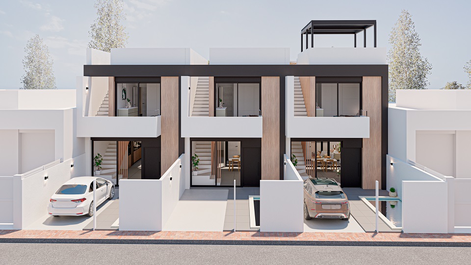 3 bed, 2 bath townhouse for sale in Costa Calida, Murcia, San Pedro del Pinatar, with private swimming pool