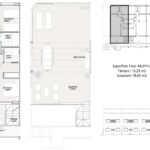 Floor plan for 3 bedroom, 2 bathroom first floor new build duplex apartment (bungalow) for sale in Pilar de la Horadada