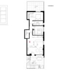 Floor plan for 2 bedroom, 2 bathroom ground floor new build duplex apartment for sale in Pilar de la Horadada